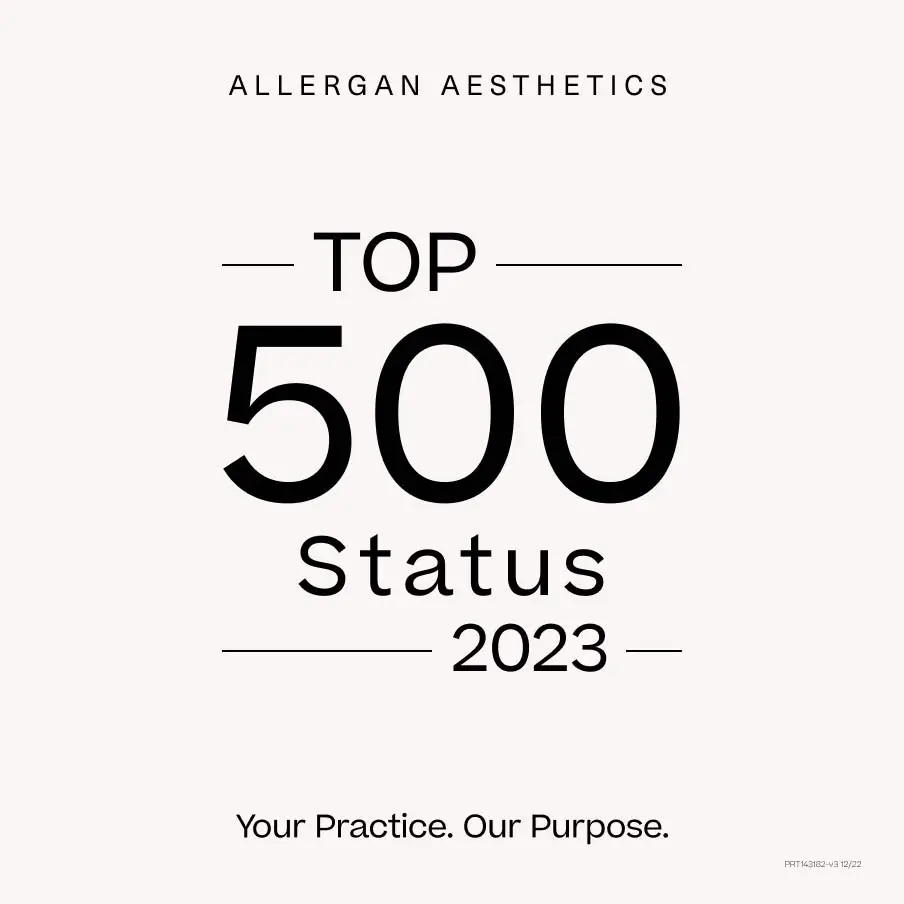 Allergan Aesthetics Top 500 Provider in 2023