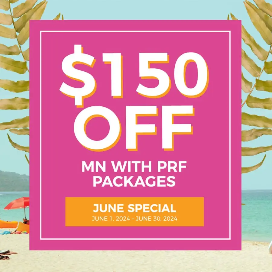 $150 off microneedling with PRF packages in Lakewood Ranch Florida - June 2024 Special